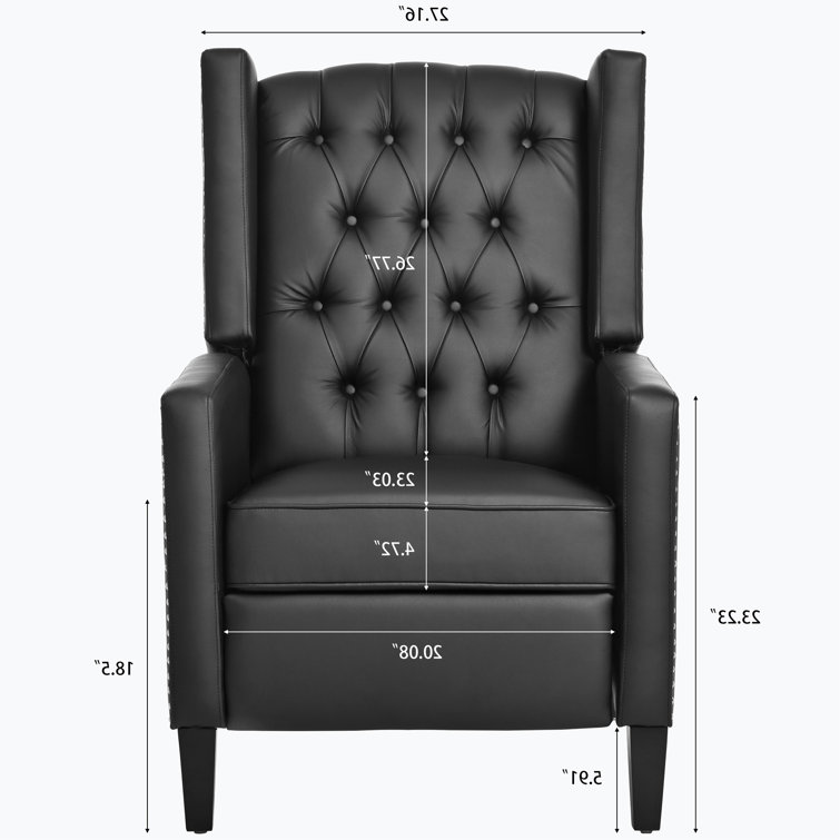 Lipoton Vegan Leather Wingback Chair Wayfair Canada